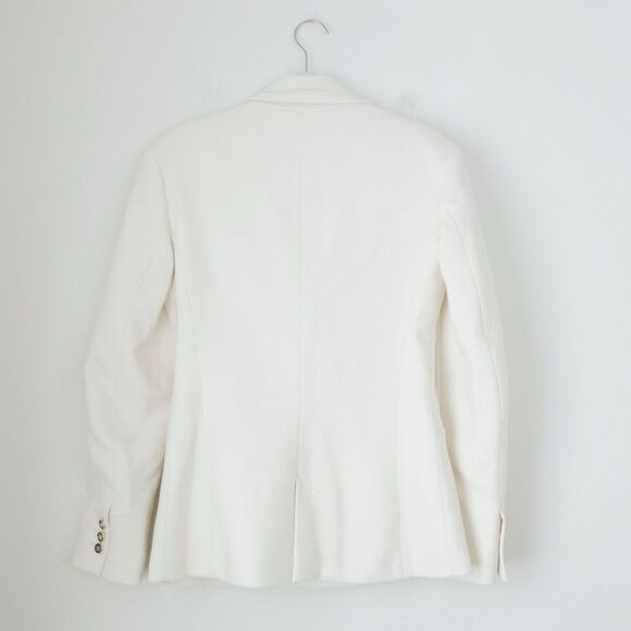 Blogger Fave Zara Ivory Double Breasted Tailored Blazer Textured Pique Size S - Picture 11 of 13